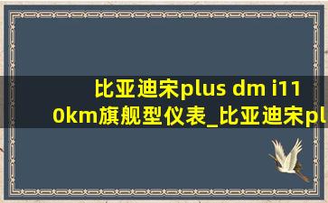 比亚迪宋plus dm i110km旗舰型仪表_比亚迪宋plus dm i110km旗舰型仪表盘